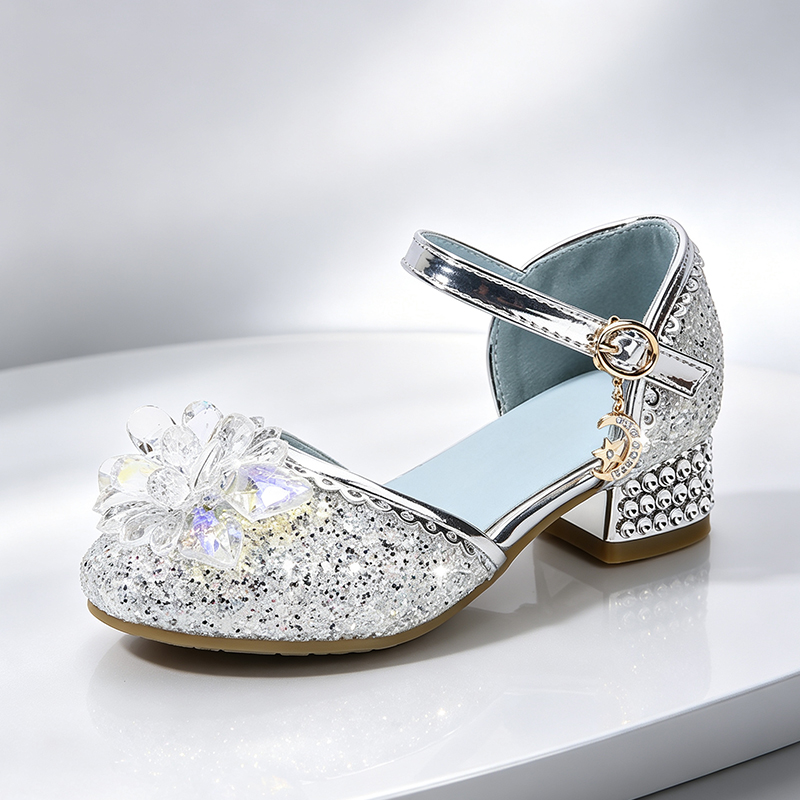 Patent Leather Shine - Zapatos de Tacón Alto con Cristales
