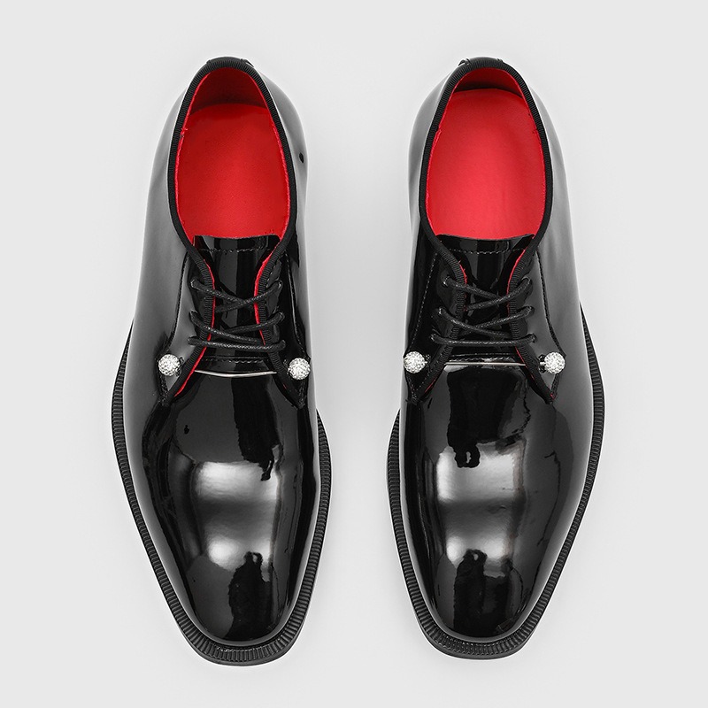 Patent Leather Shine - Zapatos formales de charol para hombre,