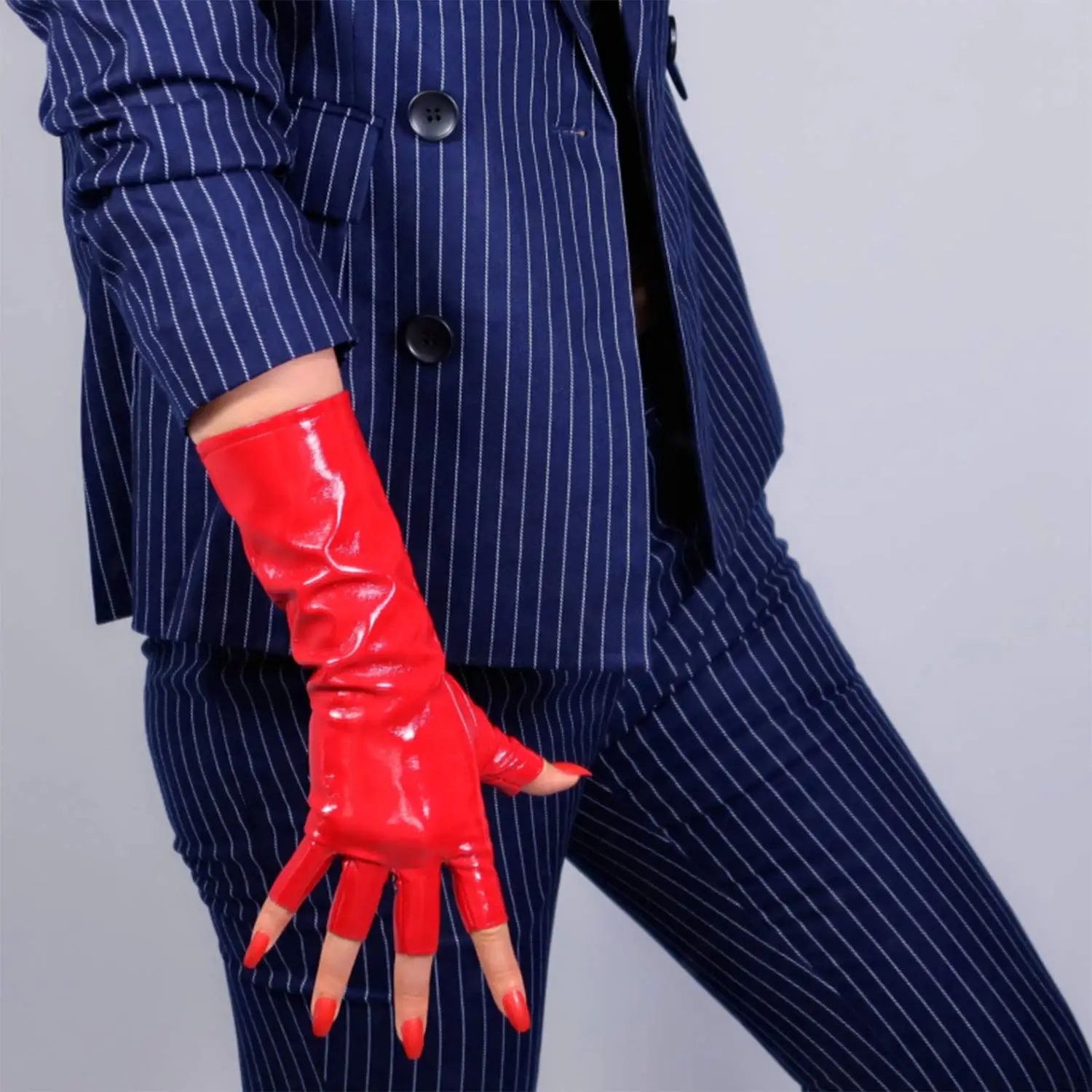 Guantes Largos de Látex Rojos  - Patent Leather Shine reseña y precio