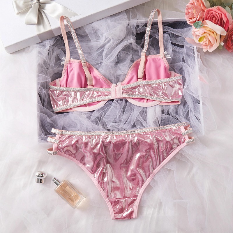Conjunto de Lencería Sexy Rosa - Patent Leather Shine reseña y precio