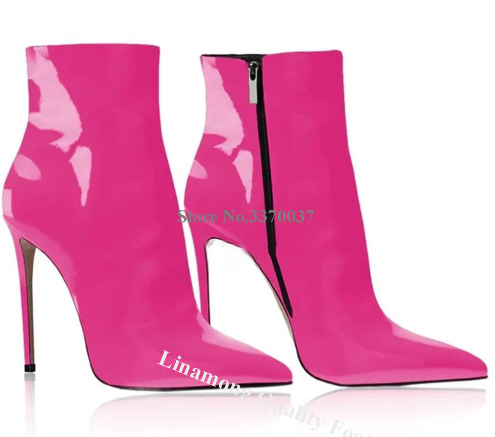 Linamong-Botas cortas de charo - Patent Leather Shine reseña y precio