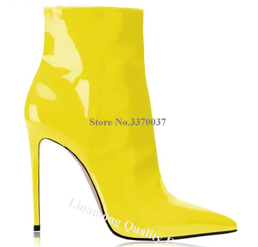 Linamong-Botas cortas de charo - Patent Leather Shine reseña y precio